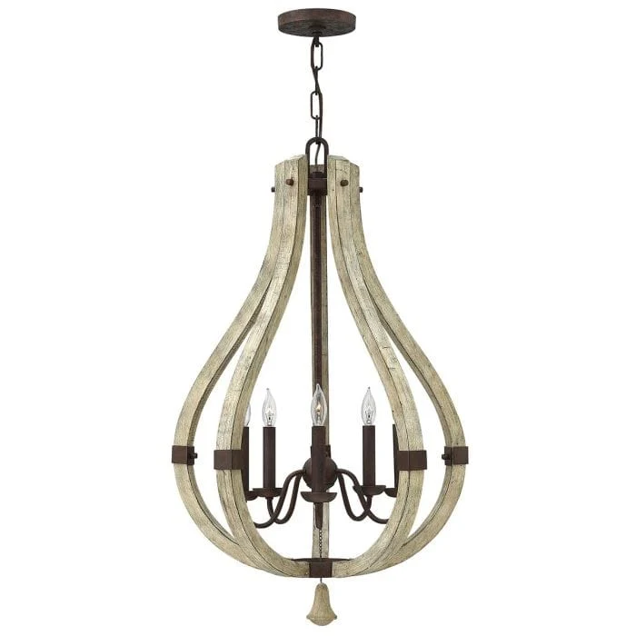 Lustre Bois Style Rustique