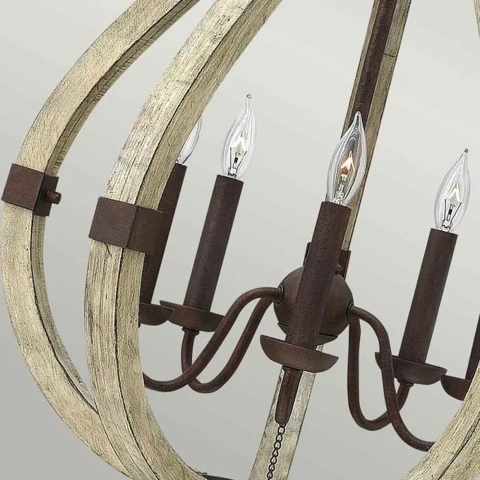 Lustre Bois Style Rustique
