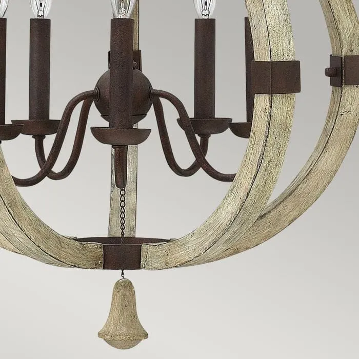 Lustre Bois Style Rustique