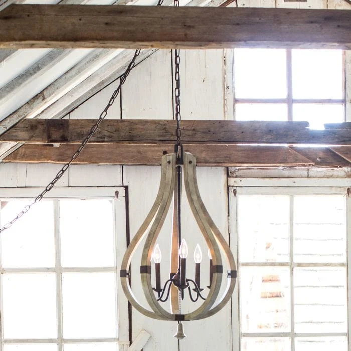 Lustre Bois Style Rustique