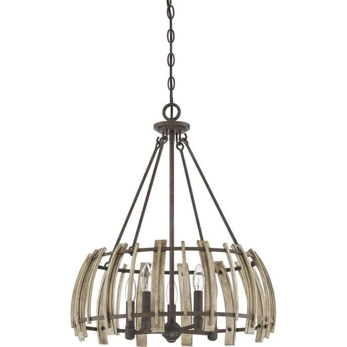 Lustre Rustique en Bois