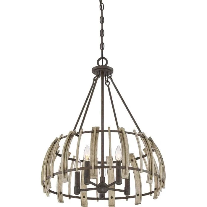Lustre Rustique en Bois