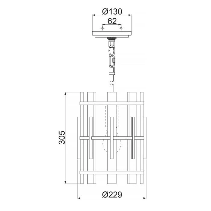 Luminaire Suspension Rustique en Bois