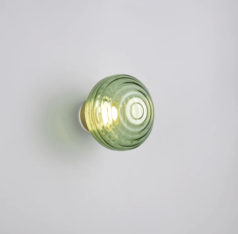 Lampe décorative murale bouton verre