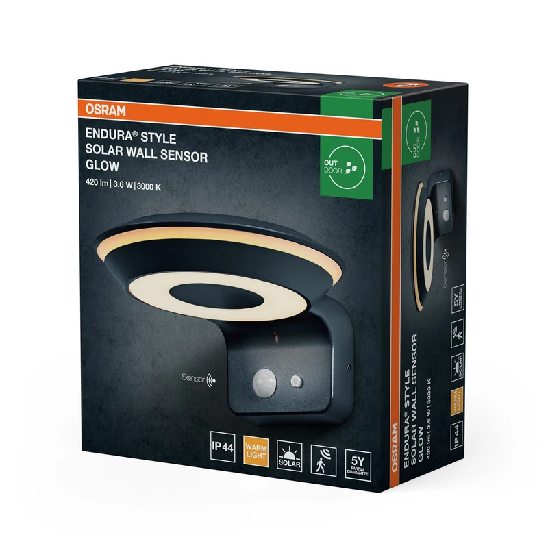 OSRAM ENDURA Style Applique solaire Glow, capteur, 3000K