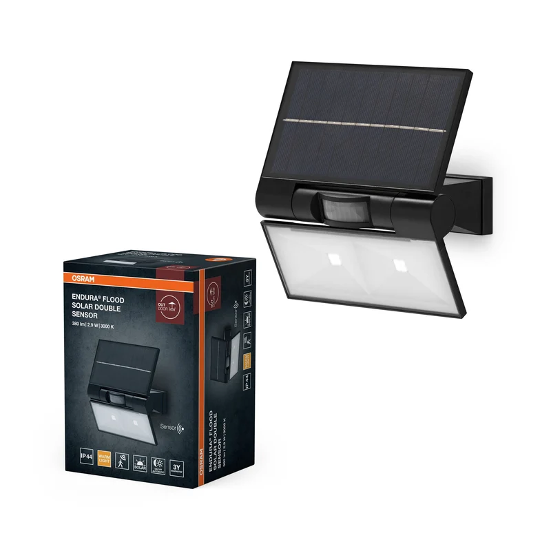 OSRAM ENDURA STYLE SOLAR DOUBLE projecteur avec capteur 2,90W / 3000K blanc chaud