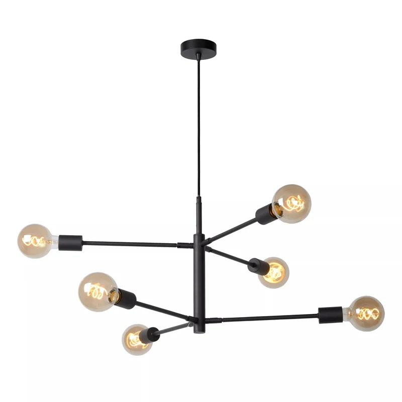 Lustre noir en métal malléable Cuisine
