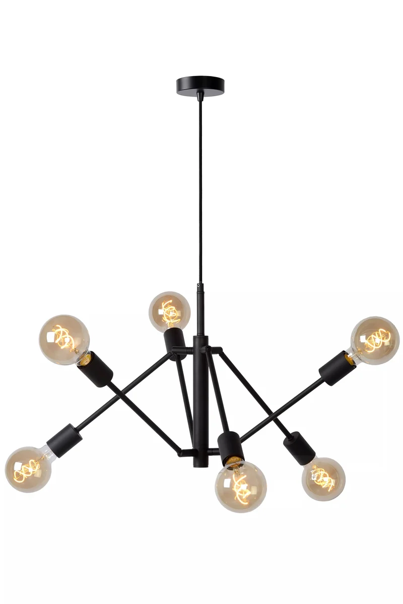 Lustre noir en métal malléable Cuisine