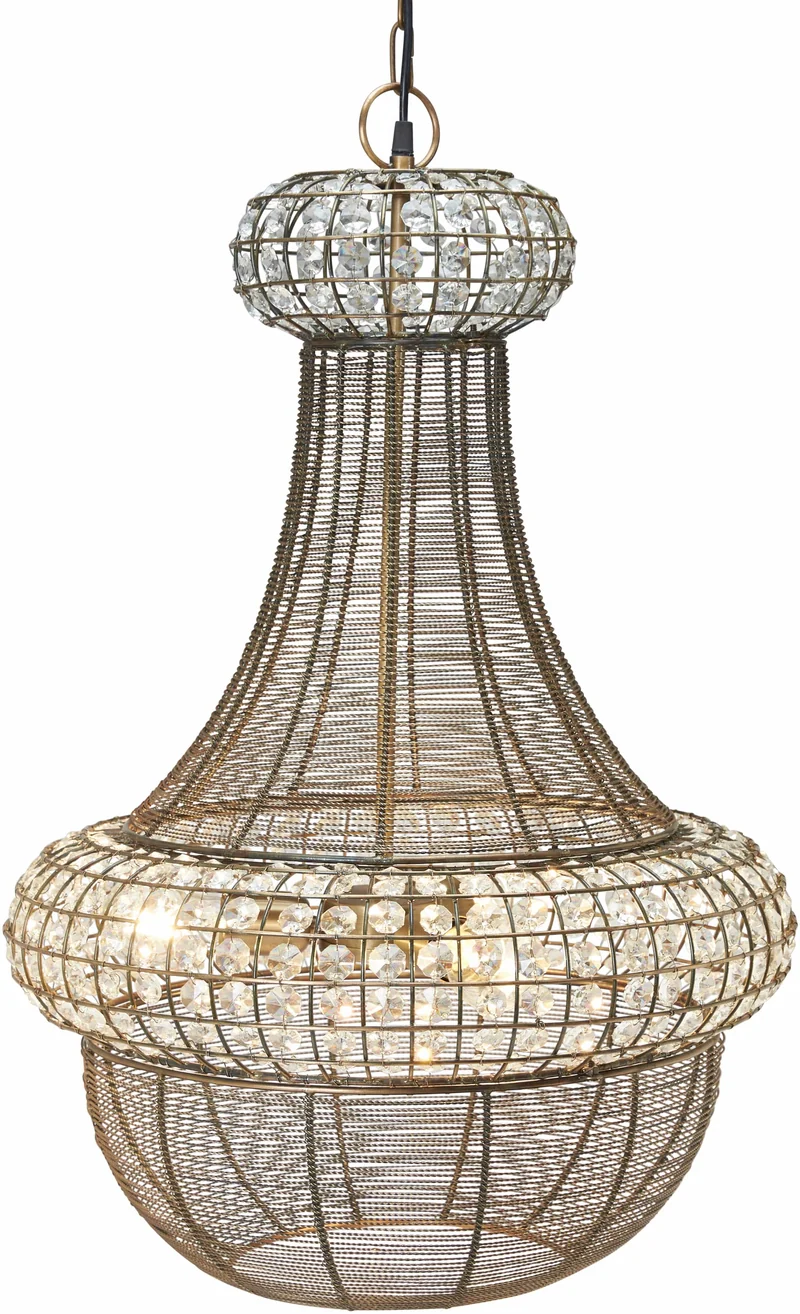 Lustre diamants et argent pour salon