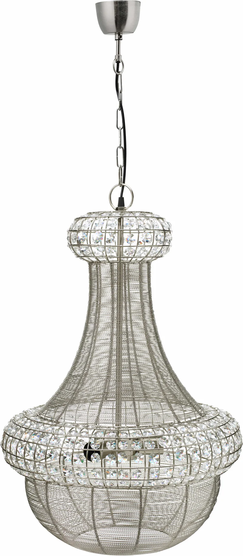Lustre diamants et argent pour salon