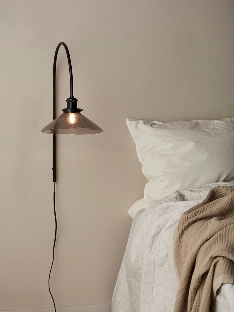 Applique murale moderne noire pour lit Chambre