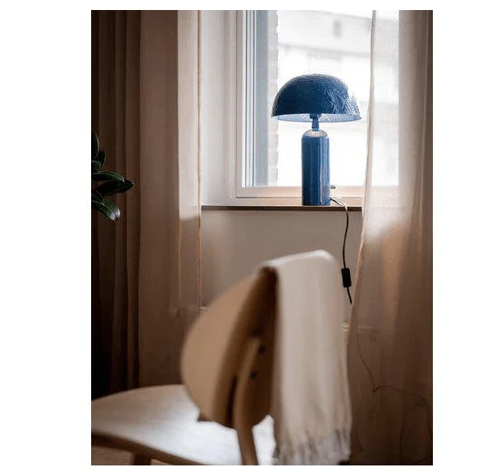 Lampe champignon bleue de Salon