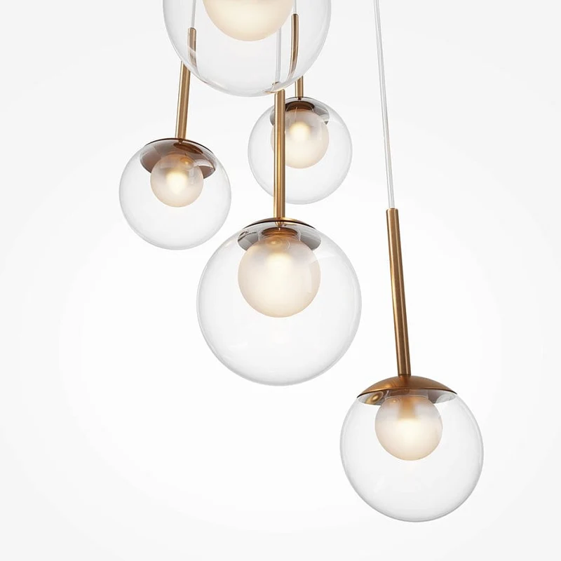 Lustre de Salon Boules en Verre