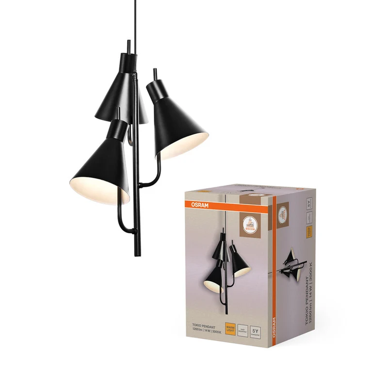 OSRAM DECOR Suspension Tokio, noir, 14W, 1260lm