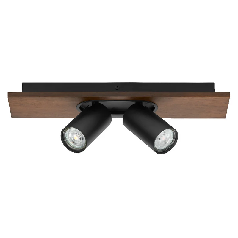 OSRAM DECOR SPOT MERCURY Plafonnier, 2 x 3,4W, aspect bois, noir
