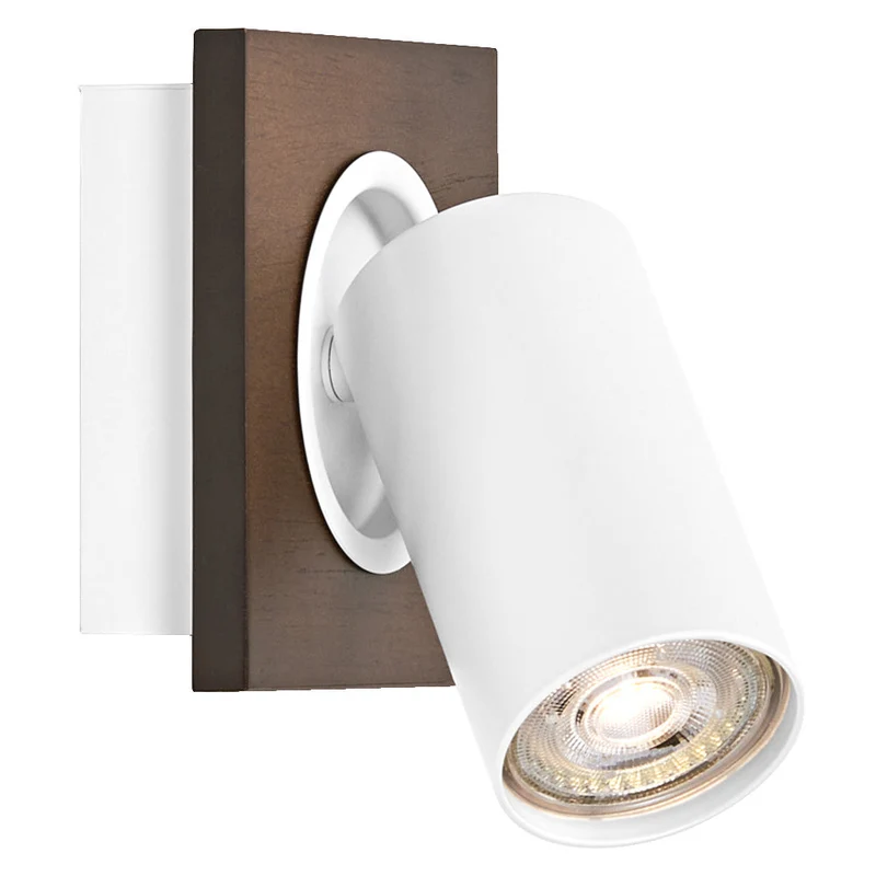 OSRAM DECOR SPOT MERCURY Plafonnier, 1 x 3,4W, aspect bois, blanc