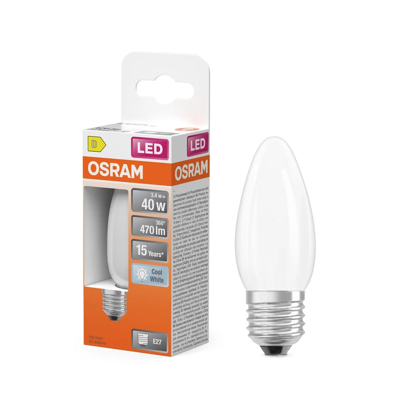 OSRAM LED STAR RÉTROFIT mat CLB non-dim 4W E27 470LM, E27