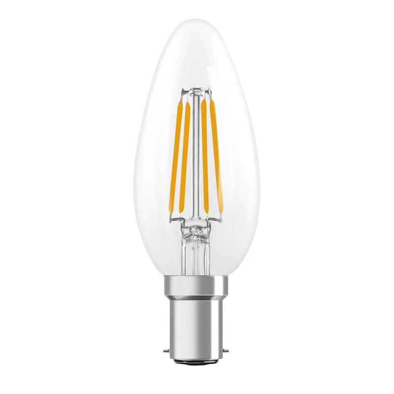 OSRAM LED Lampe LED Rétrofit CLASSIC B 4W 827 Clair B15d, 470 lm, 2700 K, Blanc chaud