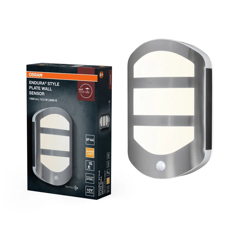 OSRAM ENDURA® Style Plaque LED Applique murale avec capteur 12,5W / 3000K Blanc chaud