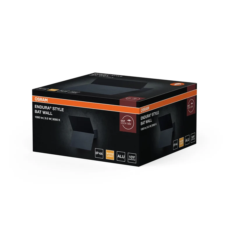 OSRAM ENDURA STYLE BAT APPLIQUE MURALE 9,5W / 3000K Blanc chaud