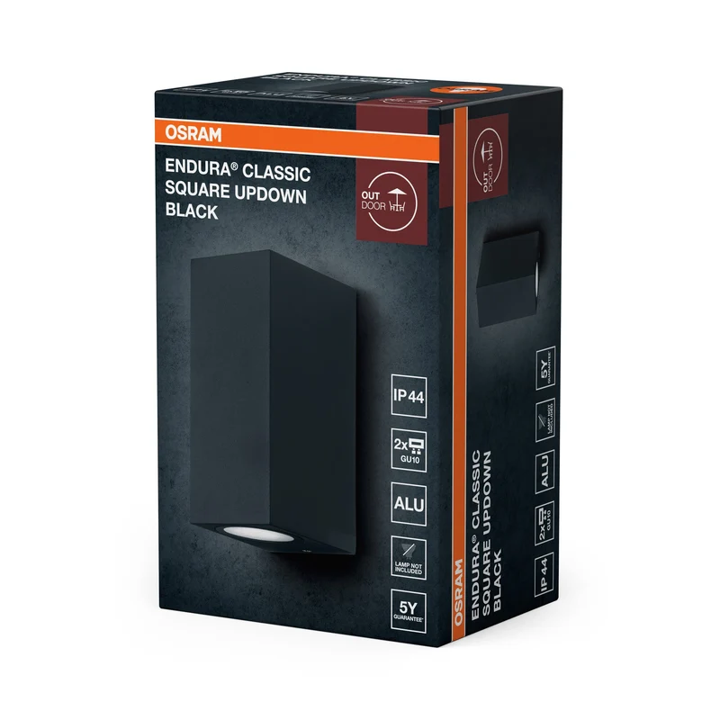 OSRAM ENDURA Carré Applique Murale Extérieure Haut-Bas, GU10