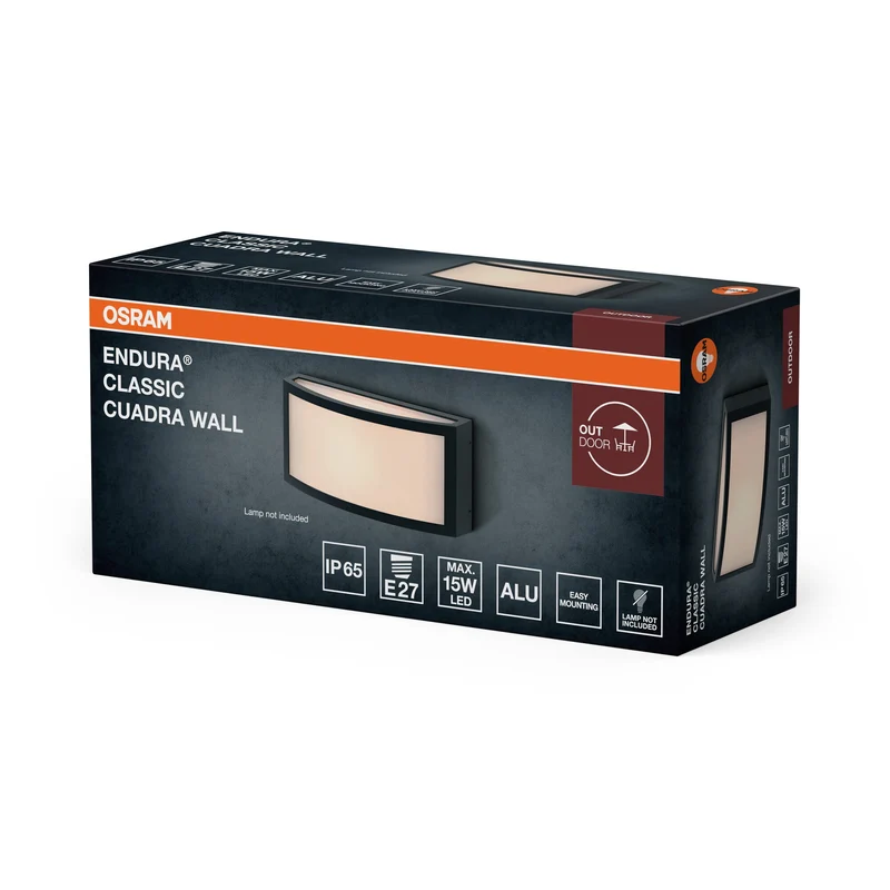 OSRAM ENDURA CLASSIC CUADRA Applique murale extérieure, gris foncé