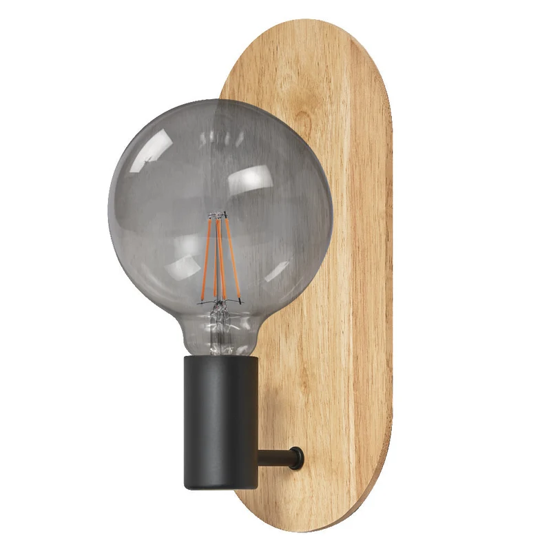 OSRAM DECOR Applique murale en bois, noir/bois, E27