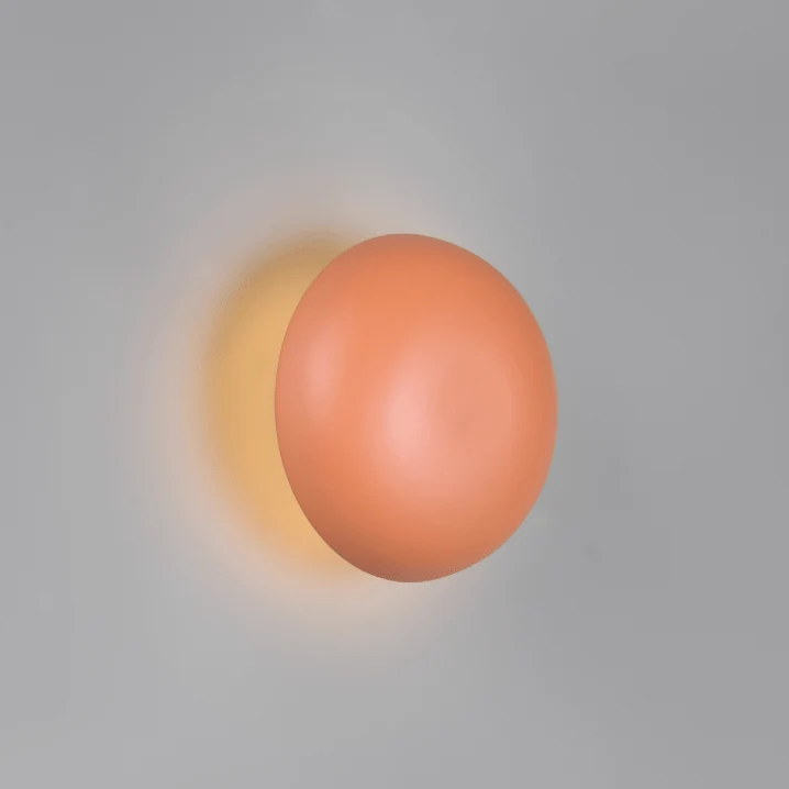 Luminaire décoratif mural champignon orange