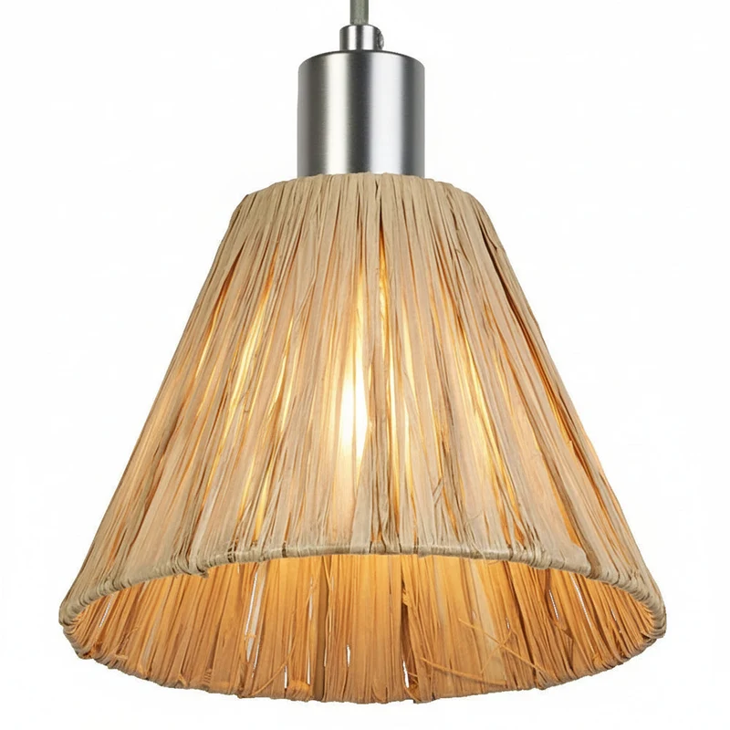 OSRAM DECOR Suspension Décor Raphia vert-brun, E27, 200 mm