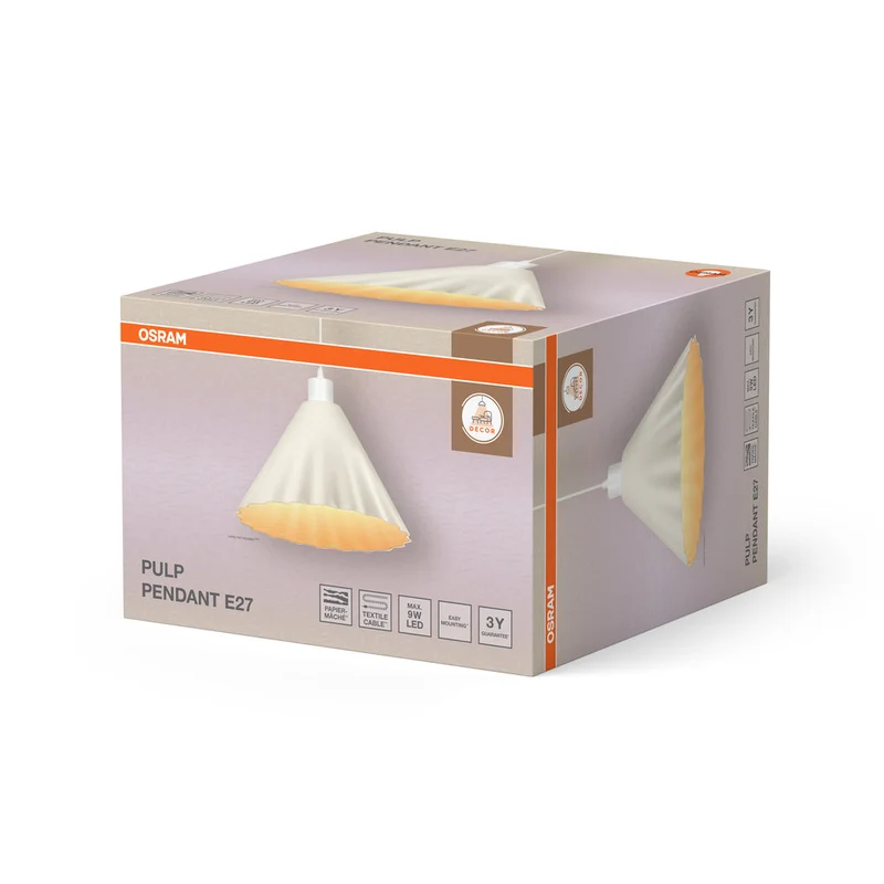 OSRAM DECOR Suspension Décor Pulp blanc, E27, 310 mm