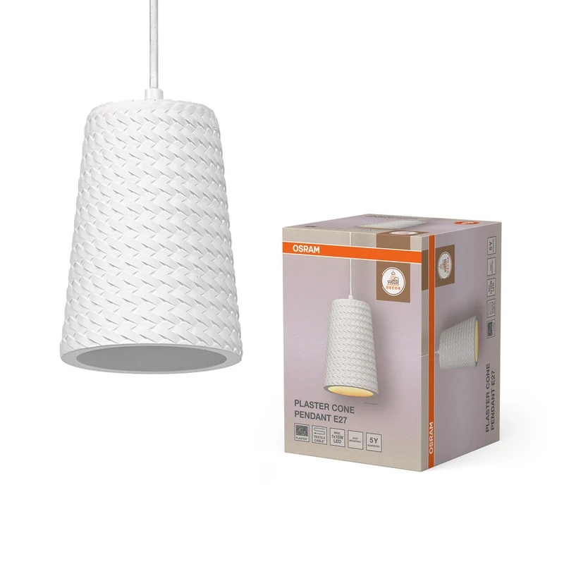 OSRAM DECOR Suspension en plâtre, E27, 200 mm