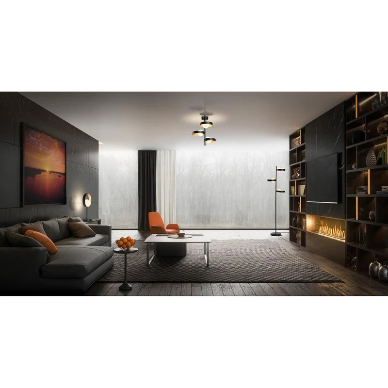 OSRAM DECOR Memphis lampe de table, noir/or, douille G9
