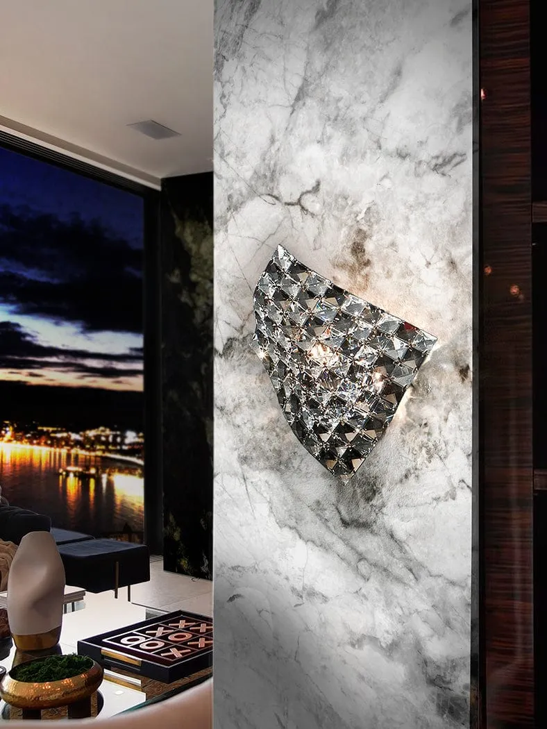 Luminaire Mural en Verre Cristal