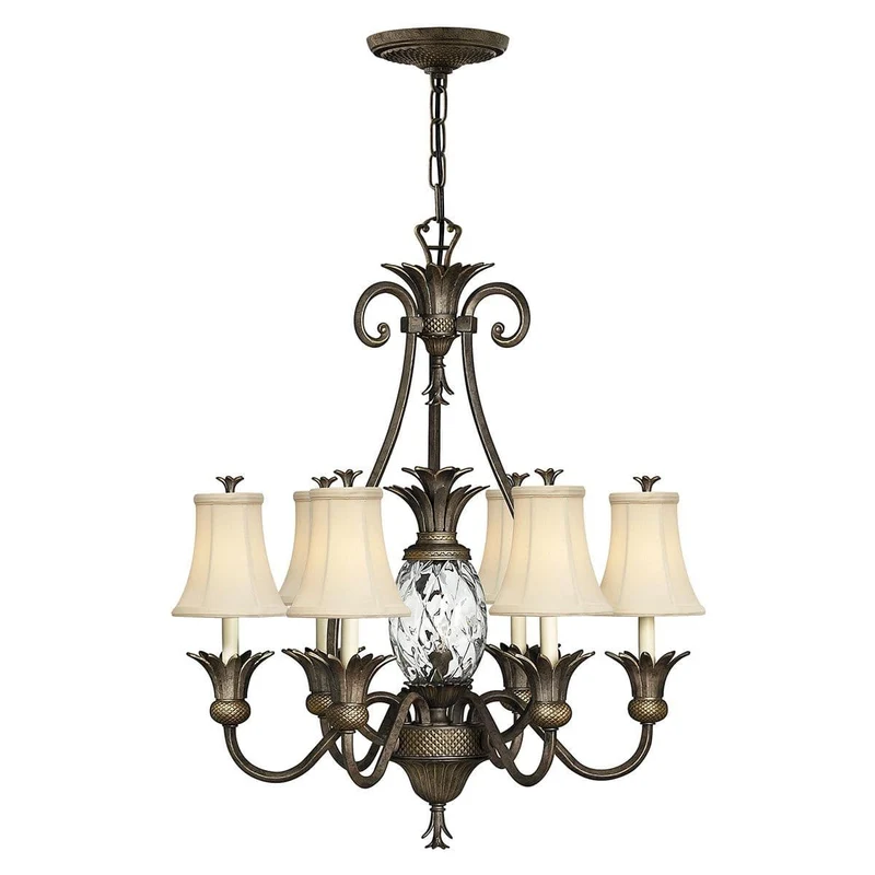 Lustre Plantation 7 lumières - Bronze perlé