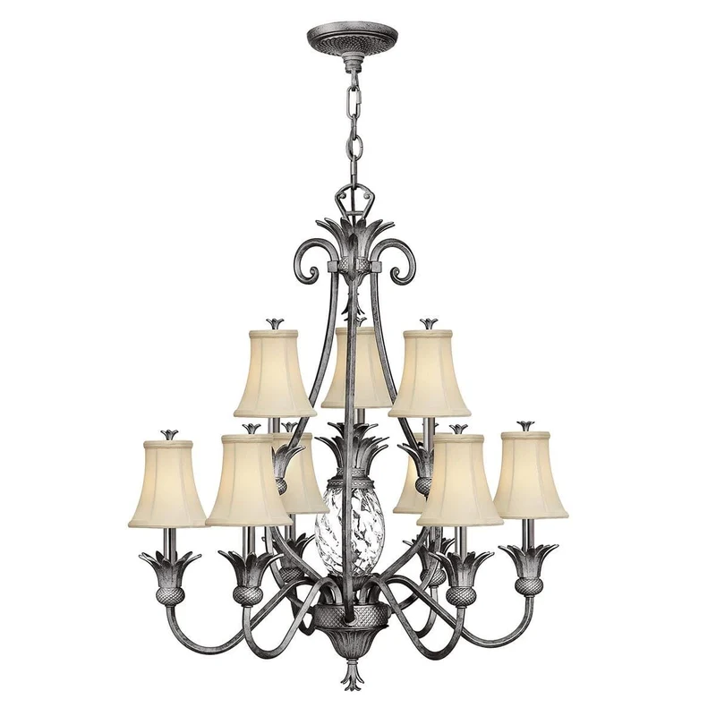Lustre métal argenté