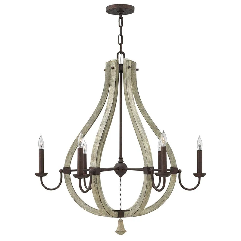 Lustre Bois Rustique Chic