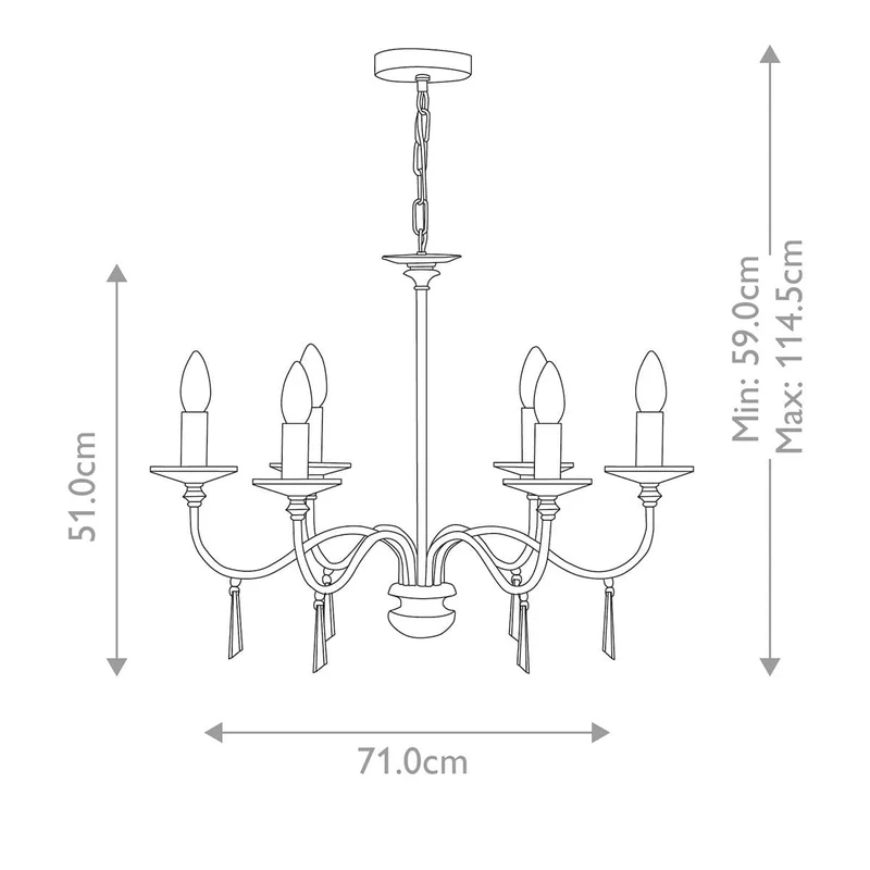 Lustre Chandelier Argent