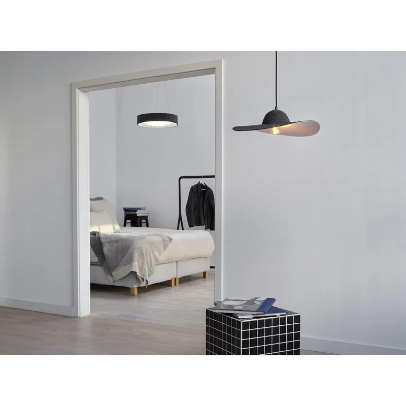 OSRAM DECOR Suspension chapeau en feutre gris foncé, E27