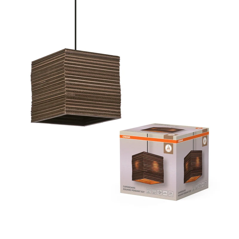 OSRAM DECOR Suspension Décor Carton Carré marron, E27