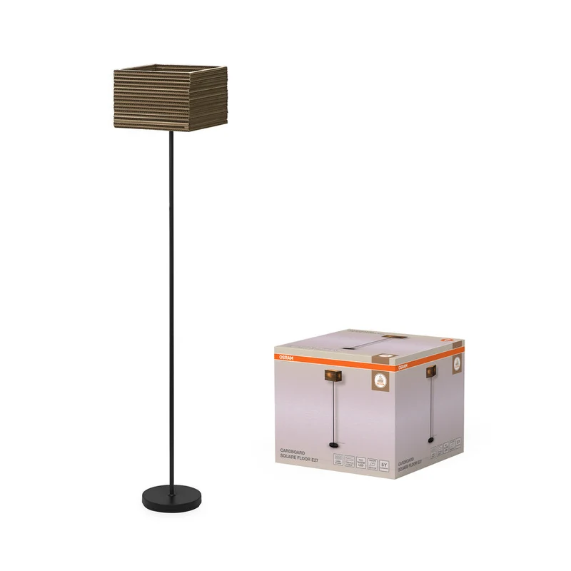 OSRAM DECOR lampe sur pied Decor Carton Carré marron, E27