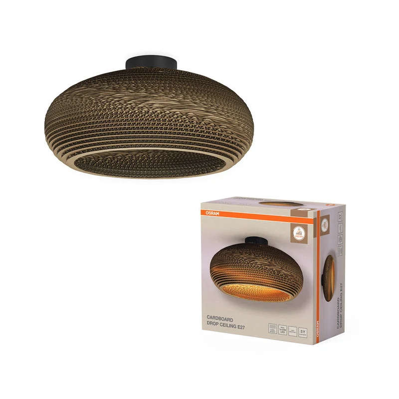 OSRAM DECOR Plafonnier Decor Cardboard Drop marron, E27