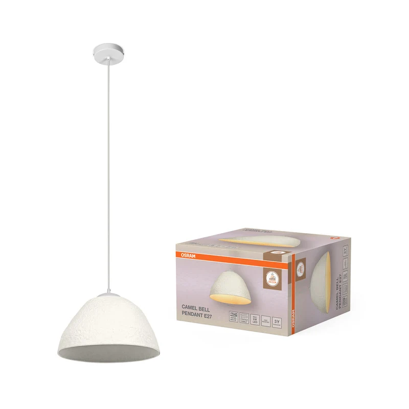 OSRAM DECOR Suspension Décor Cloche Camel blanche, E27, 375 mm