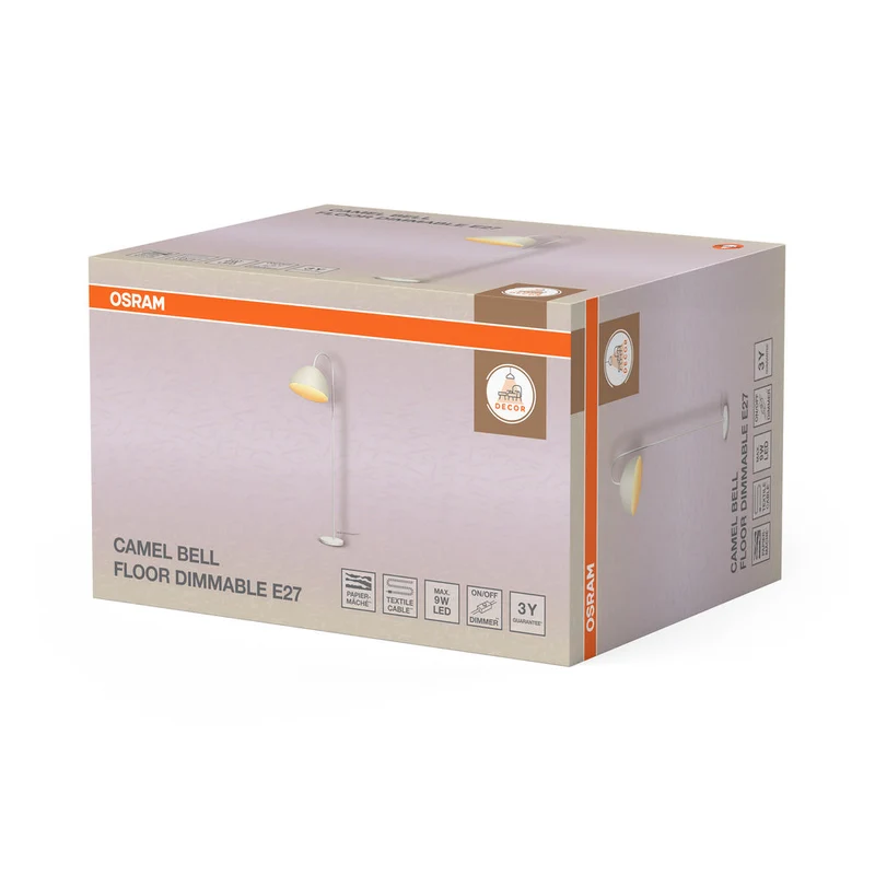 OSRAM DECOR lampe sur pied Decor Camel Bell blanc, E27 dimmable