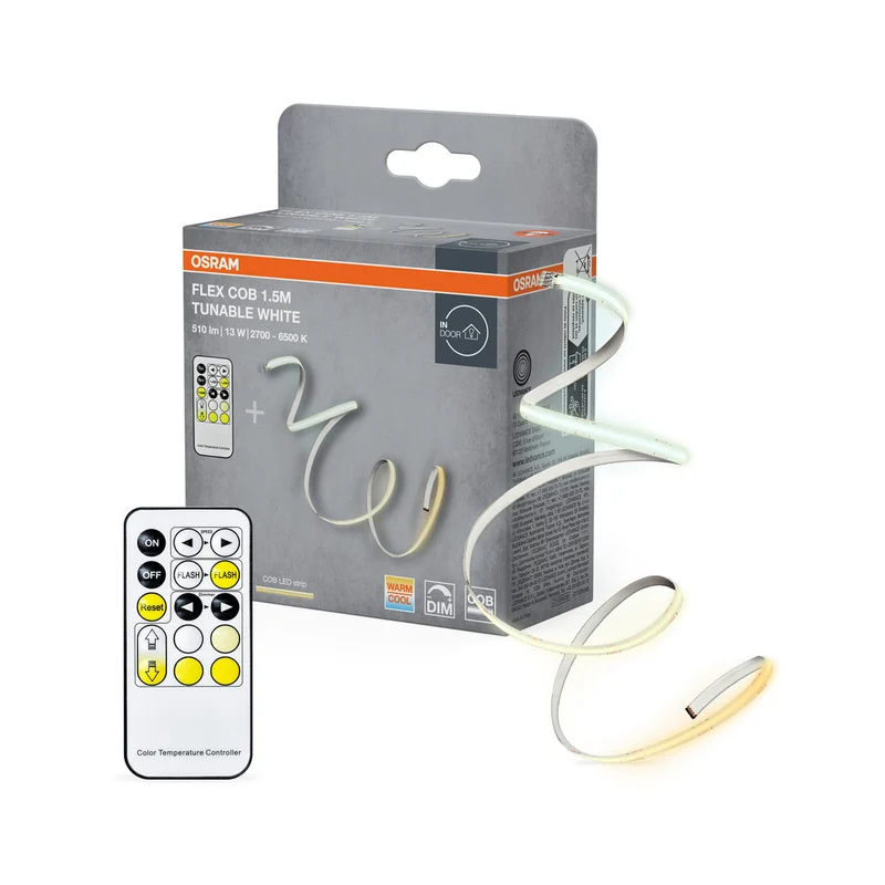 OSRAM FLEX COB 1.5M bande LED TW RC, jaune, 14W, 500lm