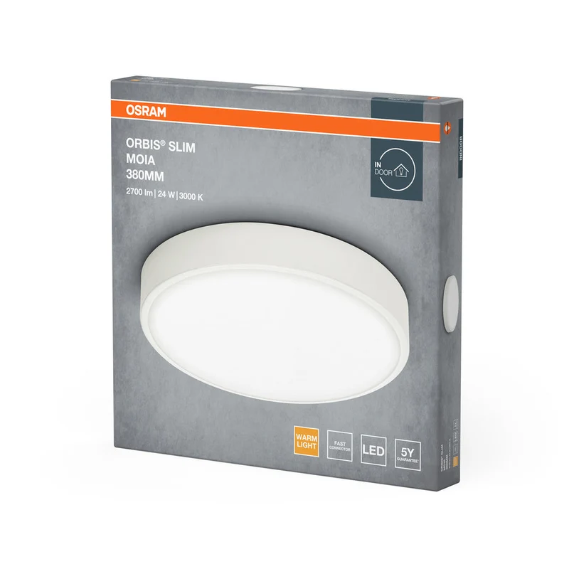 OSRAM ORBIS Slim Moia plafonnier, blanc, 24W, 2600lm