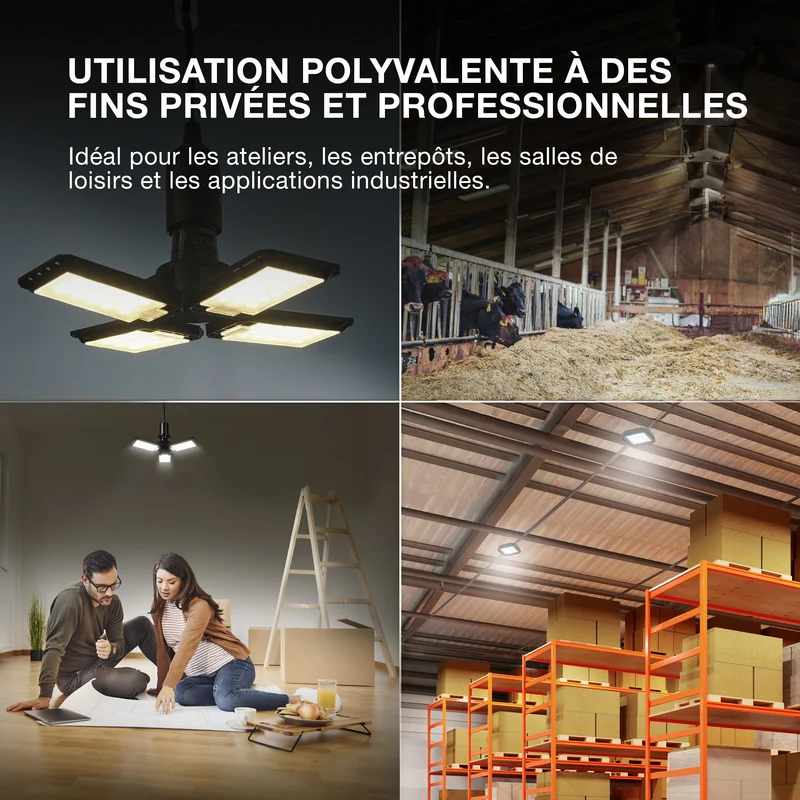 OSRAM Highbay Ufo lampe de plafond 80W 865 IP65 noir