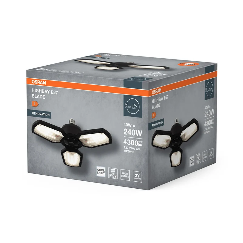 OSRAM Highbay Blade lampe de plafond avec ailes 40W 840 E27