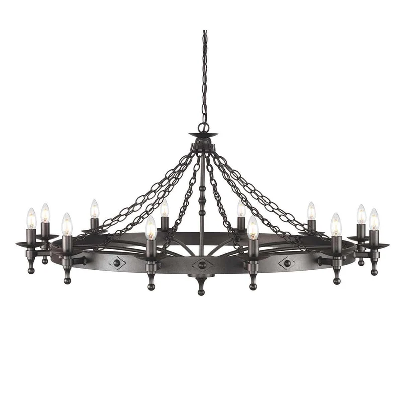 Lustre Noir XXL Château