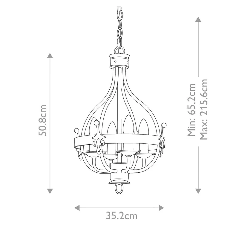 Petit Lustre Noir Fer