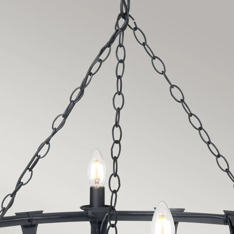 Lustre Chandelier Noir Fer